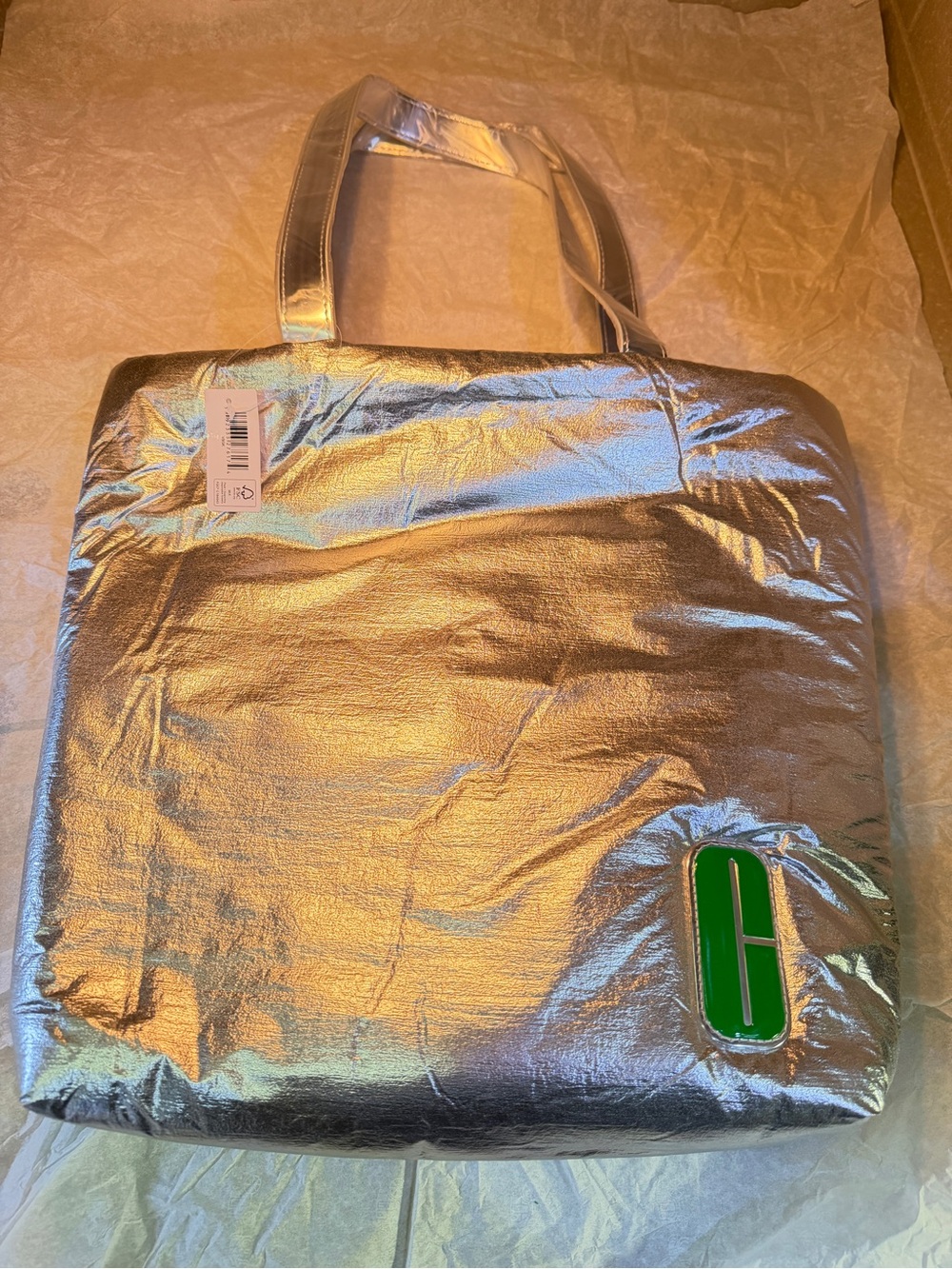 Clinique Tote Bag in Silver.
